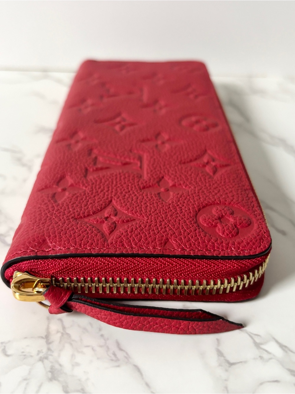 RARE Louis Vuitton Clemence Wallet Empreinte Leather Red - Picture 6 of 14